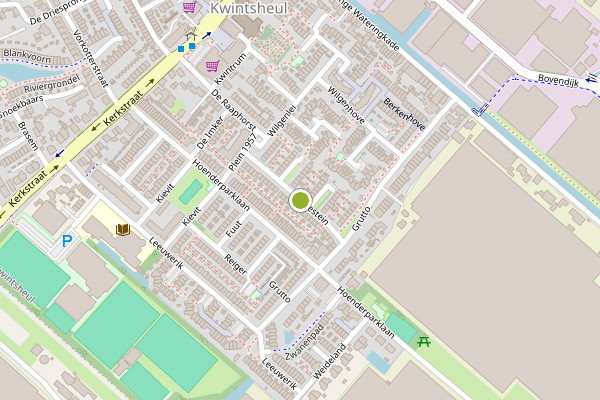Ambulance-melding op Berestein, Kwintsheul op 26 juli, kaart-overzicht