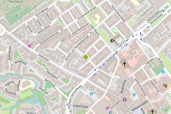 Ambulance-melding op Catharina van Heenvlietstraat, Naaldwijk op 27 juli, kaart-overzicht
