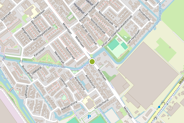 Ambulance-melding op Molenlaan, Honselersdijk op 28 juli, kaart-overzicht