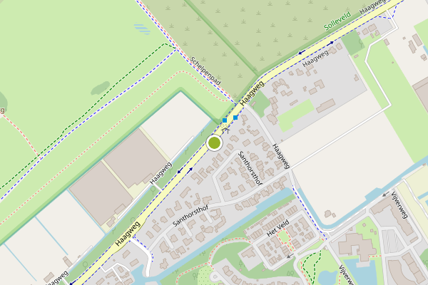 Ambulance-melding op Haagweg, Monster op 28 juli, kaart-overzicht