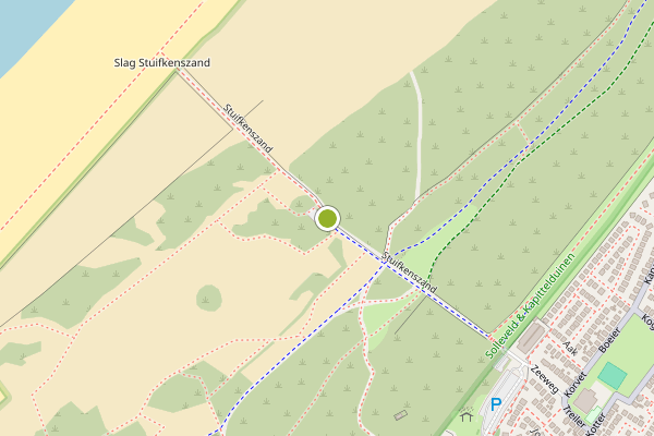 Ambulance-melding op Stuifkenszand, Hoek van Holland op 28 juli, kaart-overzicht
