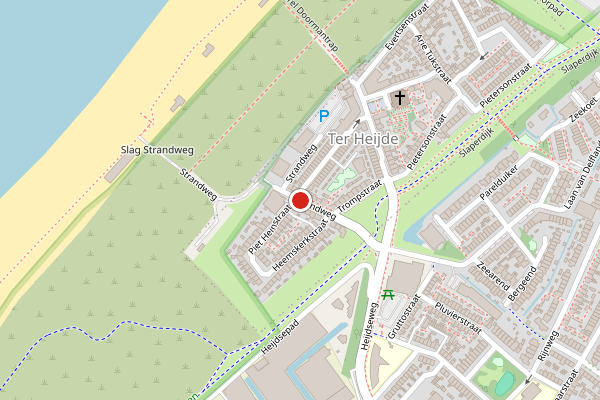 Brandweer-melding op Strandweg, Ter Heijde op 29 juli, kaart-overzicht