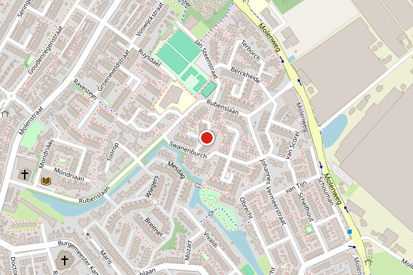 Brandweer-melding op Starkenborgh, Monster op 30 juli, kaart-overzicht