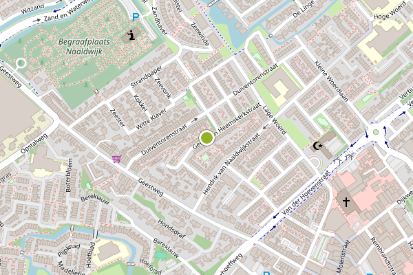 Ambulance-melding op Gerrit van Heemskerkstraat, Naaldwijk op 30 juli, kaart-overzicht