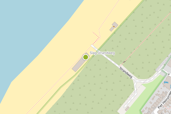 Ambulance-melding op Strandweg, Monster op 30 juli, kaart-overzicht