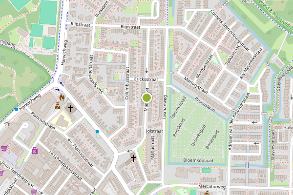 Ambulance-melding op Mahustraat, Hoek van Holland op 30 juli, kaart-overzicht