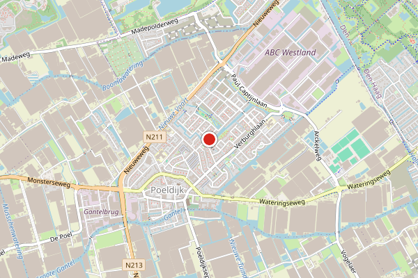 Brandweer-melding op Rookmelder Duinbeek, Poeldijk op 31 juli, kaart-overzicht
