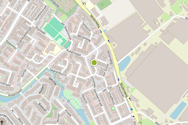 Ambulance-melding op van Ostade, Monster op 31 juli, kaart-overzicht