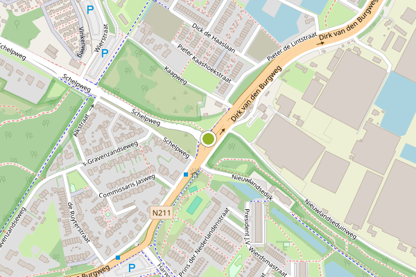 Ambulance-melding op Dirk van den Burgweg, Hoek van Holland op 31 juli, kaart-overzicht