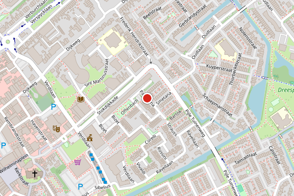 Brandweer-melding op Palestrina, Naaldwijk op 18 mei, kaart-overzicht