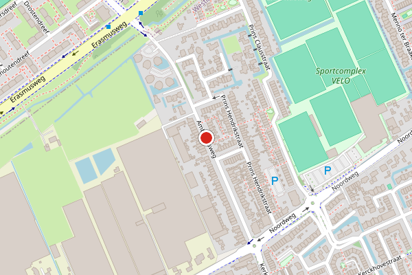 Brandweer-melding op Ambachtsweg, Wateringen op 31 juli, kaart-overzicht