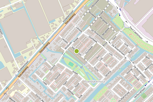 Ambulance-melding op Veenstroom, Poeldijk op 19 mei, kaart-overzicht