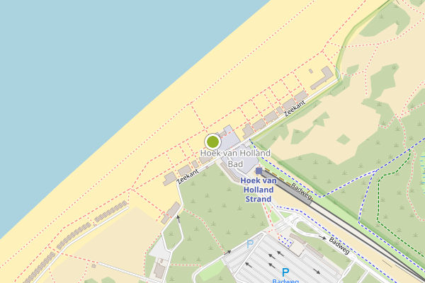 Ambulance-melding op Zeeplein, Hoek van Holland op 1 augustus, kaart-overzicht