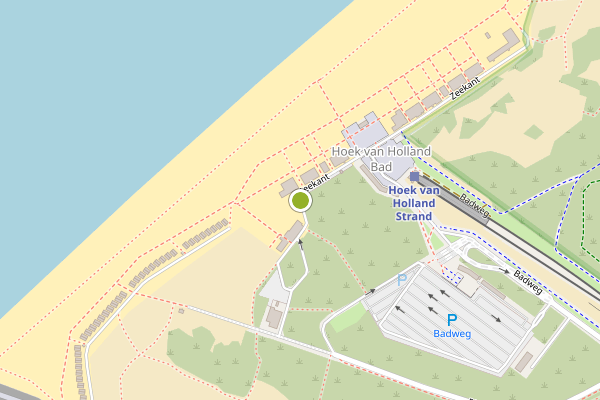 Ambulance-melding op Zeekant, Hoek van Holland op 2 augustus, kaart-overzicht