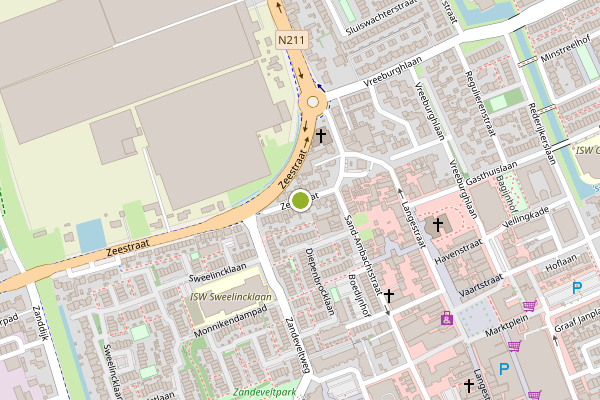 Ambulance-melding op Zeestraat, 's-Gravenzande op 19 mei, kaart-overzicht