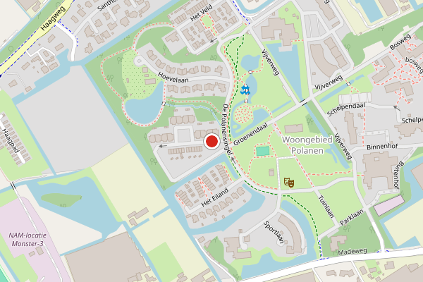 Brandweer-melding op Groenendaal, Monster op 3 augustus, kaart-overzicht