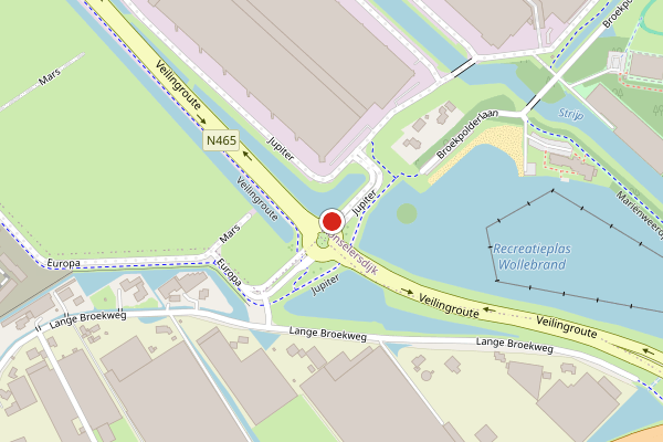 Brandweer-melding op Jupiter, Honselersdijk op 20 mei, kaart-overzicht