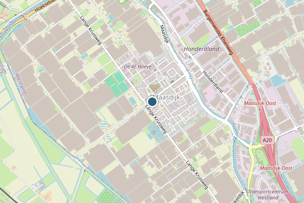 Politie-melding op Maasdijk op 3 augustus, kaart-overzicht