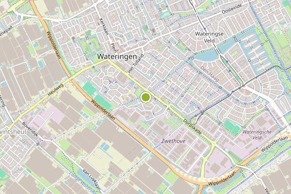 Ambulance-melding op Guldehof Pleinwand, Wateringen op 3 augustus, kaart-overzicht