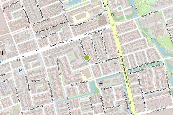 Ambulance-melding op Prins Bernhardstraat, 's-Gravenzande op 3 augustus, kaart-overzicht