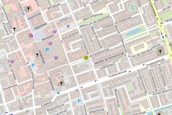 Ambulance-melding op van de Kasteelestraat, 's-Gravenzande op 4 augustus, kaart-overzicht