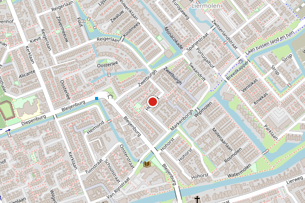 Brandweer-melding op Hofzicht, De Lier op 4 augustus, kaart-overzicht