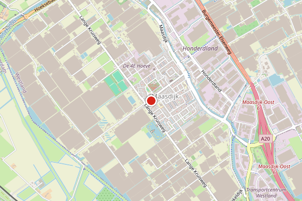 Brandweer-melding op Maasdijk op 4 augustus, kaart-overzicht