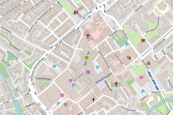 Ambulance-melding op Molenstraat, Naaldwijk op 20 mei, kaart-overzicht