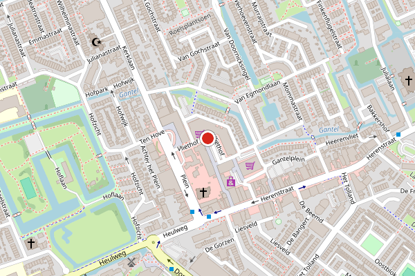 Brandweer-melding op Vliethof, Wateringen op 5 augustus, kaart-overzicht