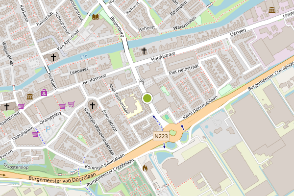 Ambulance-melding op Michiel Adriaensz. de Ruijterstraat, De Lier op 6 augustus, kaart-overzicht