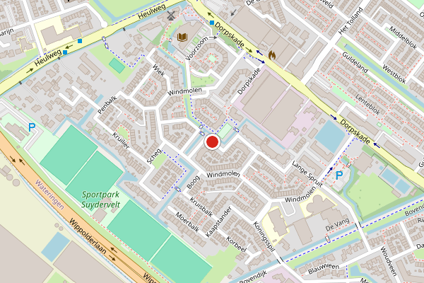 Brandweer-melding op Kroonwiel, Wateringen op 21 mei, kaart-overzicht