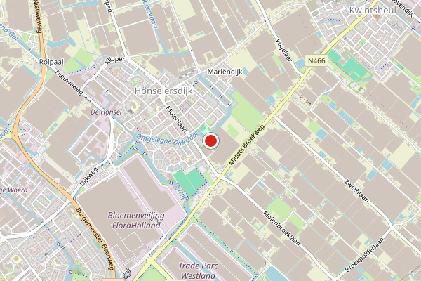 Brandweer-melding op Honselersdijk, Wateringen op 6 augustus, kaart-overzicht