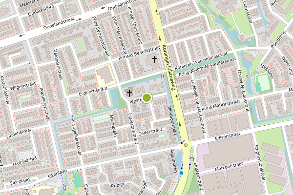 Ambulance-melding op Iepstraat, 's-Gravenzande op 7 augustus, kaart-overzicht