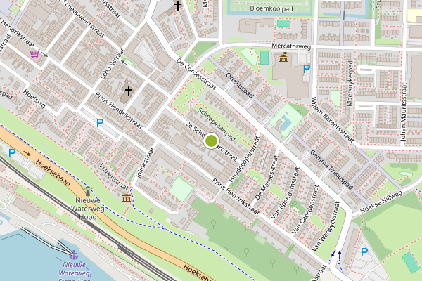 Ambulance-melding op 2e Scheepvaartstraat, Hoek van Holland op 7 augustus, kaart-overzicht