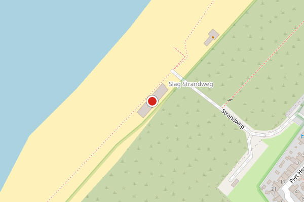Brandweer-melding op Strandweg, Monster op 23 mei, kaart-overzicht