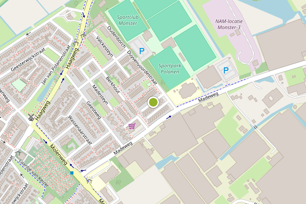Ambulance-melding op Duyvenvoordestraat, Monster op 24 mei, kaart-overzicht