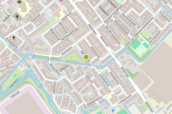 Ambulance-melding op Merelstraat, Honselersdijk op 24 mei, kaart-overzicht