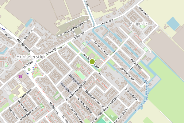 Ambulance-melding op Van Poeljestraat, Honselersdijk op 23 mei, kaart-overzicht