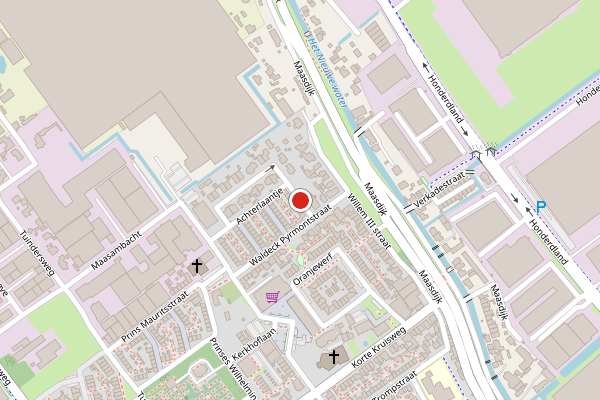 Brandweer-melding op Prinses Beatrixstraat, Maasdijk op 22 mei, kaart-overzicht