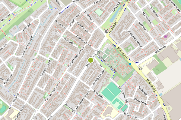 Ambulance-melding op Molenstraat, Monster op 27 mei, kaart-overzicht