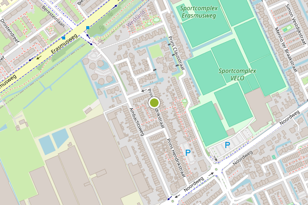 Ambulance-melding op Prins Hendrikstraat, Wateringen op 1 juni, kaart-overzicht