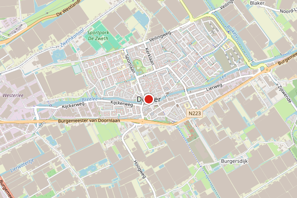 Brandweer-melding op Jogchem van der Houtweg, De Lier op 1 juni, kaart-overzicht