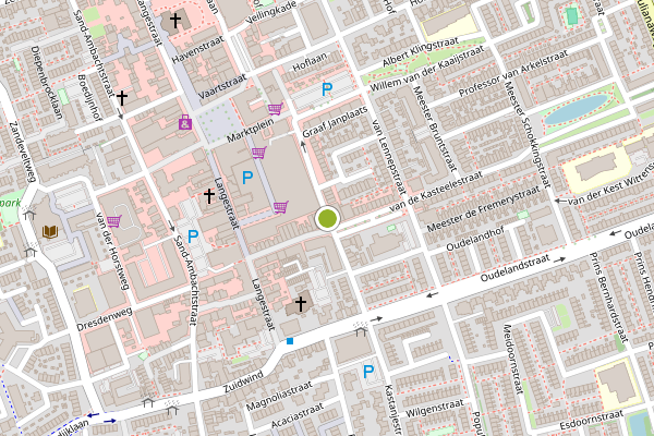 Ambulance-melding op Pompe v Meerdervoortstraat, 's-Gravenzande op 2 juni, kaart-overzicht