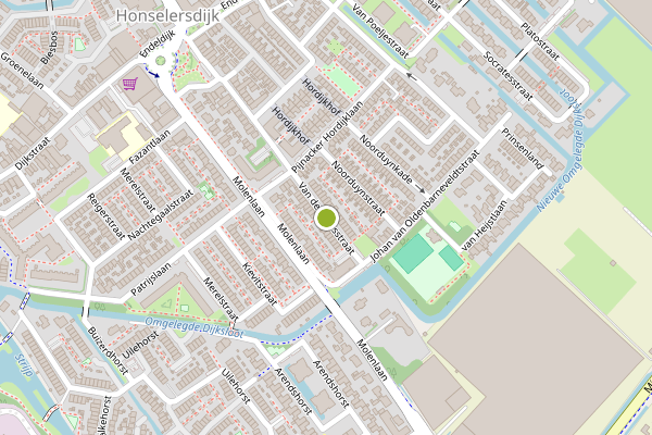 Ambulance-melding op Van der Goesstraat, Honselersdijk op 2 juni, kaart-overzicht