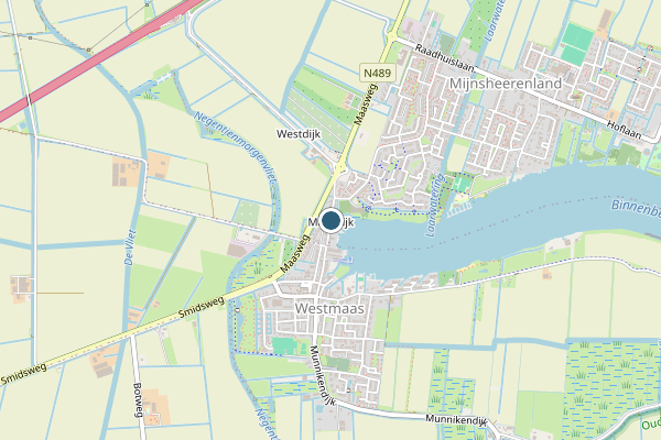 Politie-melding op Tuindersweg Maasambacht, Maasdijk op 2 juni, kaart-overzicht