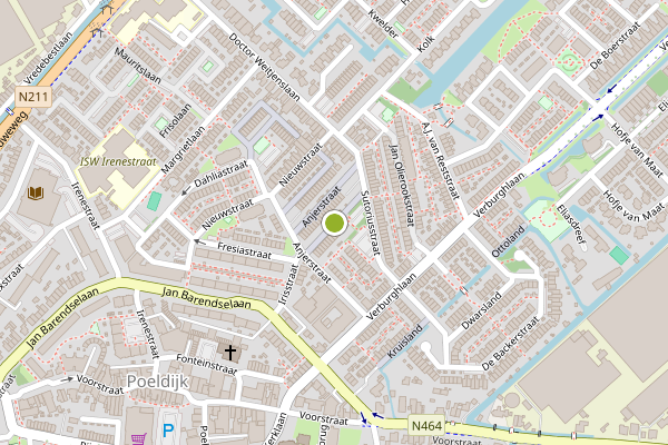 Ambulance-melding op Anjerstraat, Poeldijk op 3 juni, kaart-overzicht