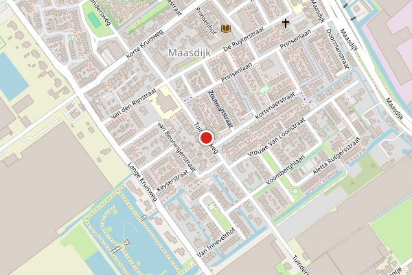 Brandweer-melding op Tuindersweg, Maasdijk op 4 juni, kaart-overzicht
