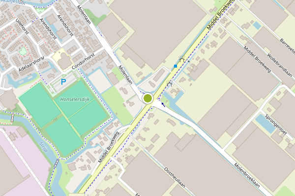 Ambulance-melding op Molenlaan, Honselersdijk op 5 juni, kaart-overzicht