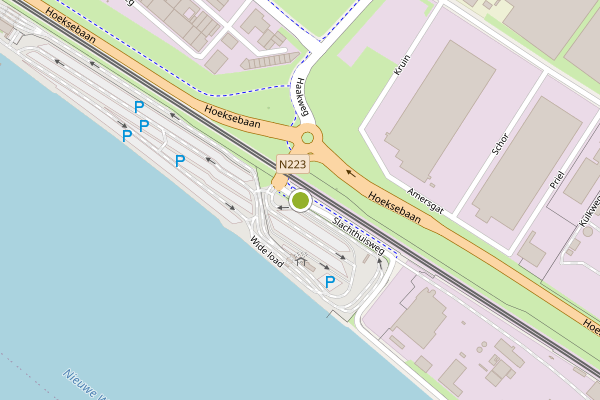 Ambulance-melding op Slachthuisweg, Hoek van Holland op 6 juni, kaart-overzicht