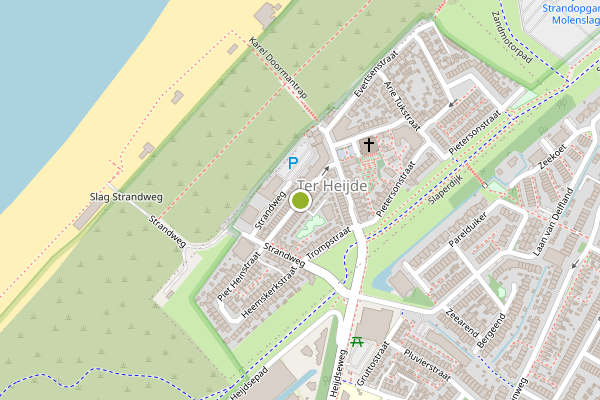 Ambulance-melding op Michiel de Ruijterstraat, Ter Heijde op 8 juni, kaart-overzicht